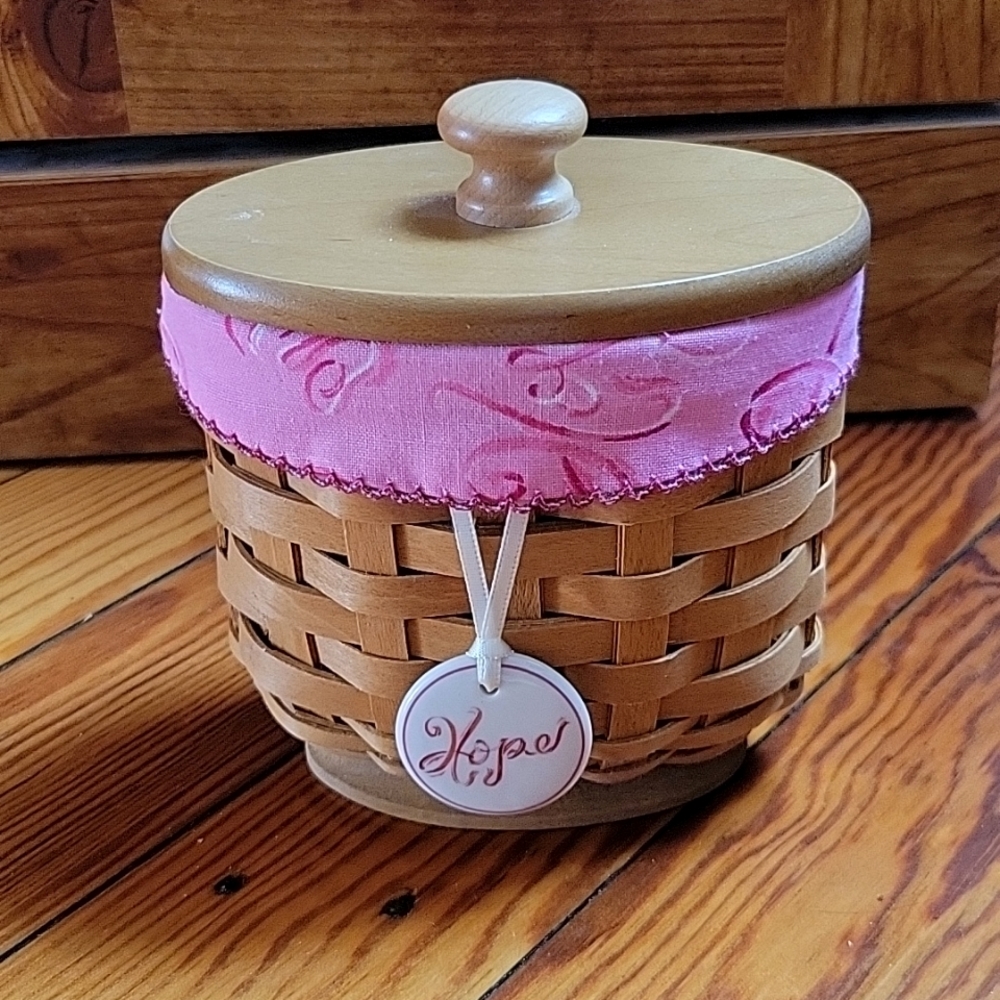 Small Longaberger Hope Breast Cancer Basket